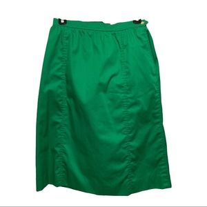 Vintage green skirt with pockets size 12